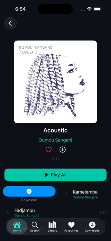 Swipe to download action